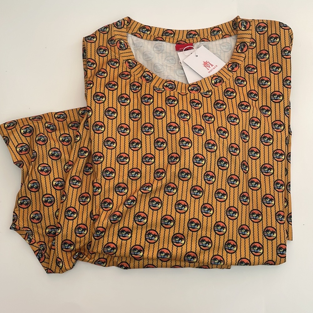 5/$25 Short Sleeve Pyjamas Tropical Print Size XXL